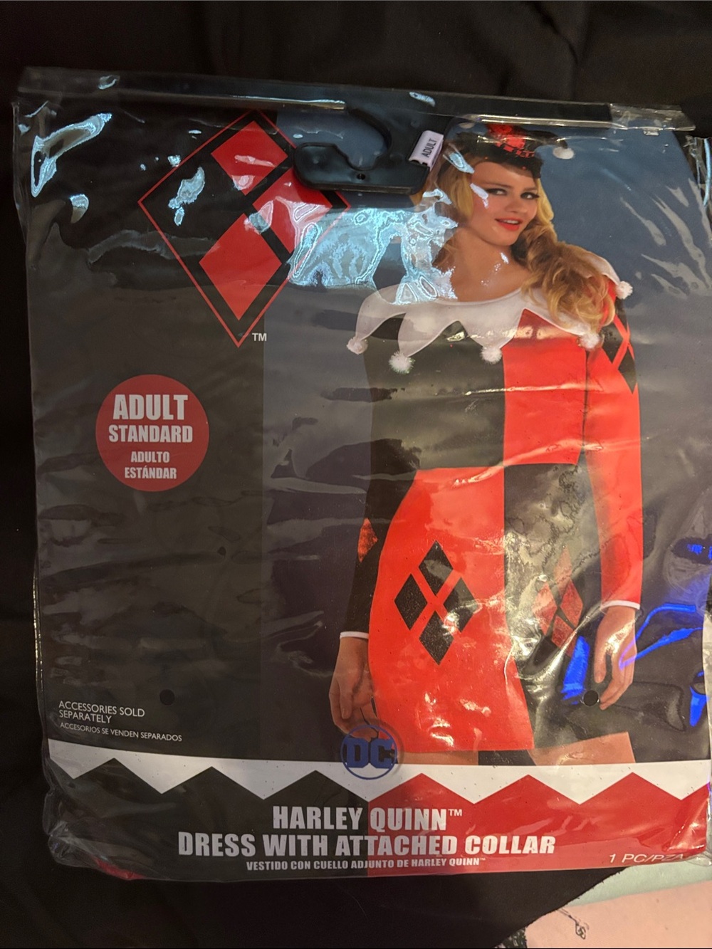 DC Comics Harley Quinn Costume Dress in Red and Black